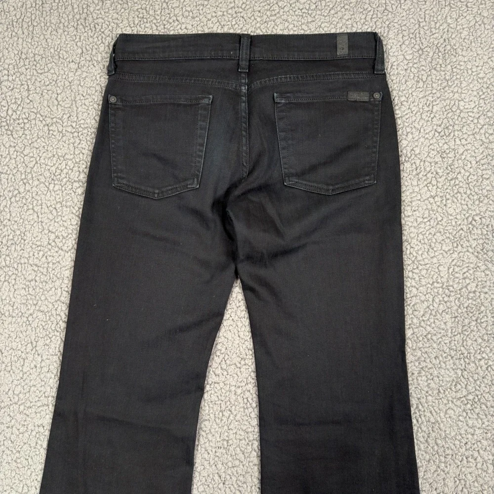 7 For All Mankind Jeans Womens Size 27 The Slim Trouser Black Flare Leg Pants